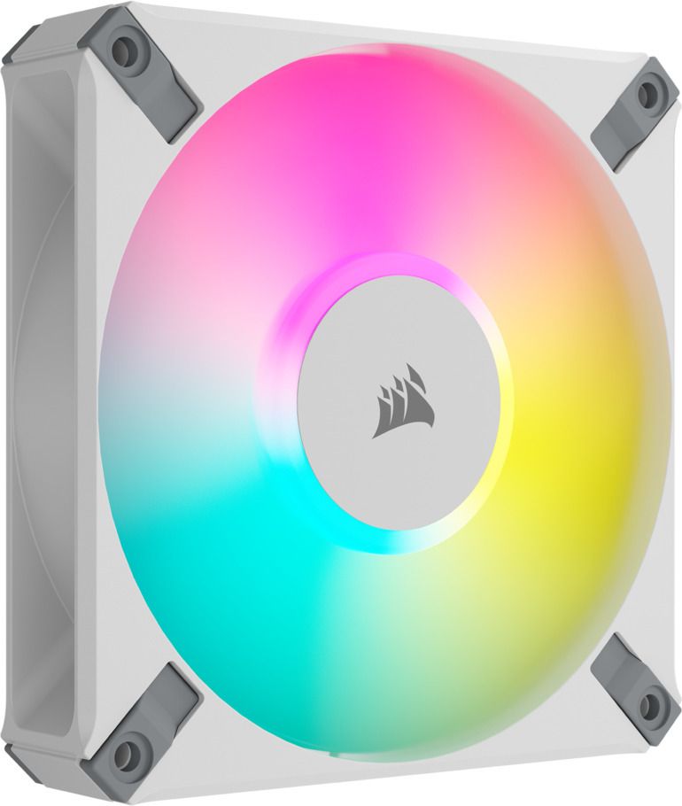 CORSAIR AF ELITE Series AF120 RGB ELITE WHITE 120mm Fluid Dynamic RGB Fan with AirGuide Single Pack